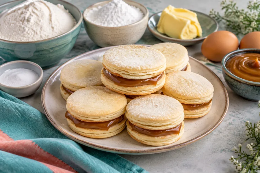 Alfajores santafesinos (masa fina, muchas capas)