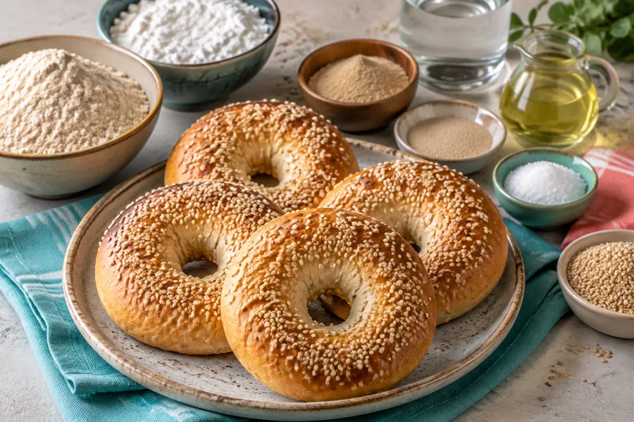Bagels caseros sin gluten