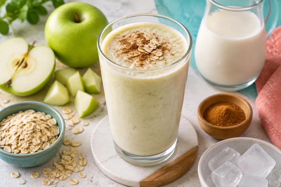 Batido de manzana verde y avena