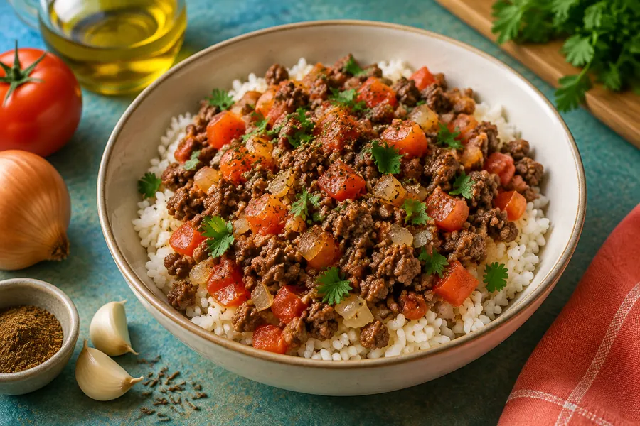 🥕Bowl de Carne Picada con Vegetales
