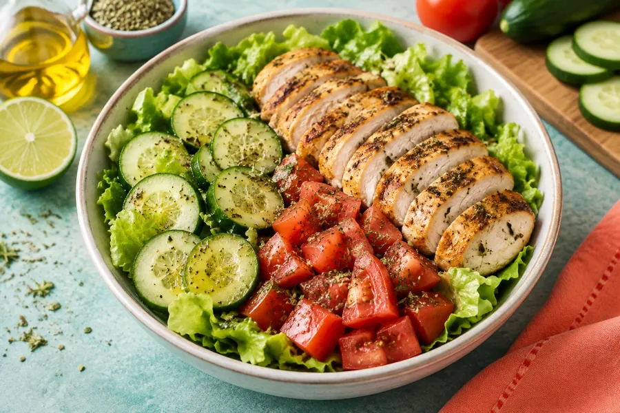 🥗Bowl de Pollo con Vegetales Frescos