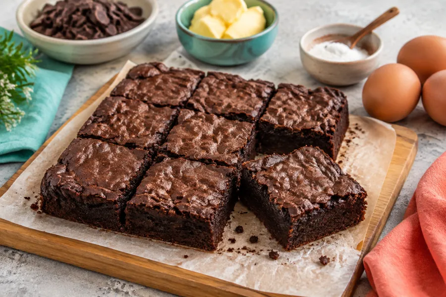 Brownie sin harina de trigo ni azúcar