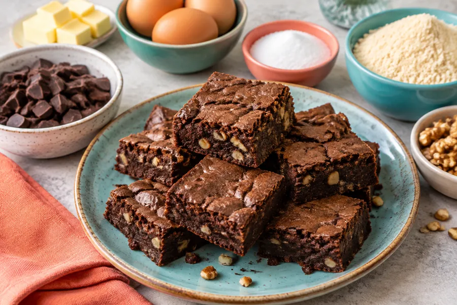 Brownies de almendras sin harina