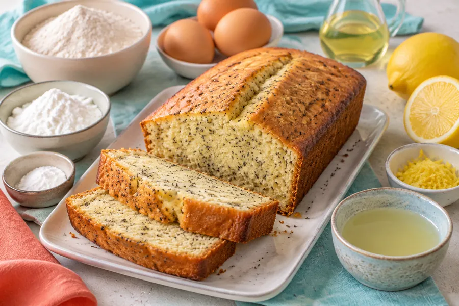Budín de limón y semillas de amapola