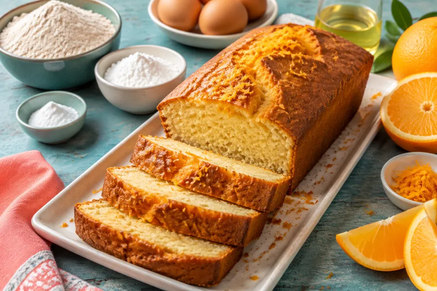 Budín inglés de naranja sin harina de trigo