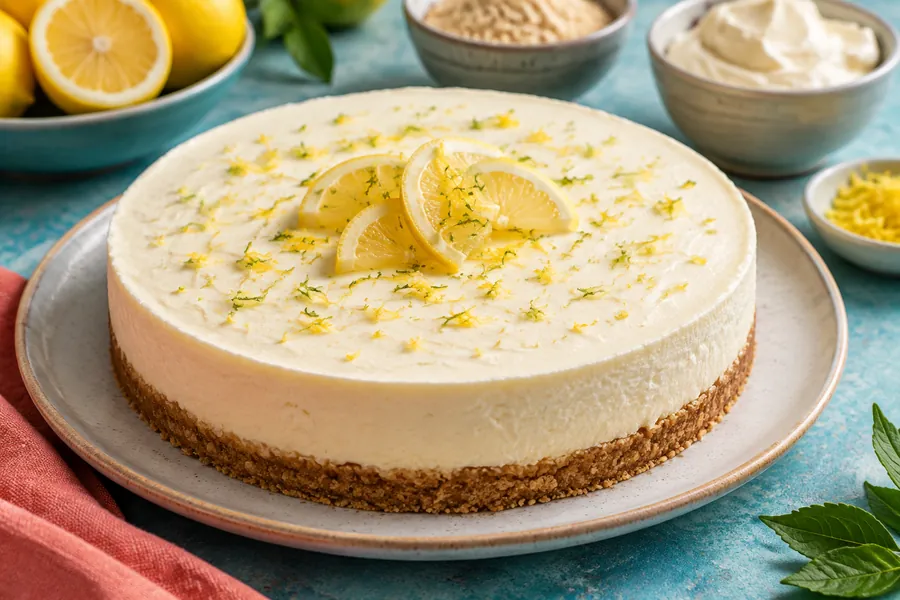 Cheesecake de limón sin hornear