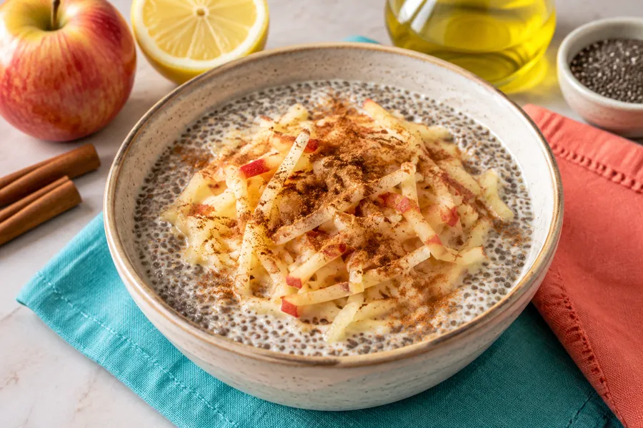 Chía con manzana rallada  y canela