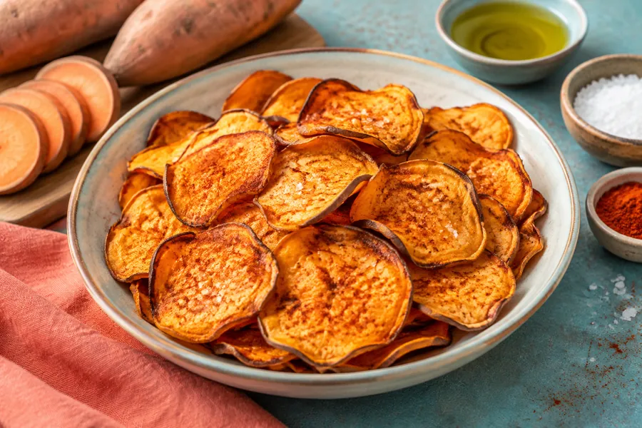Chips de camote (batata) al horno