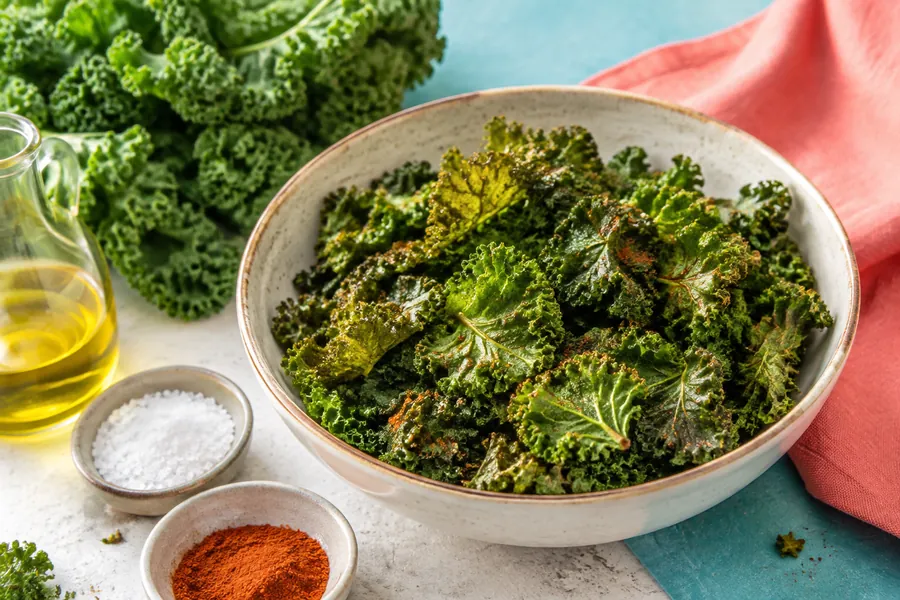 Chips de kale al horno