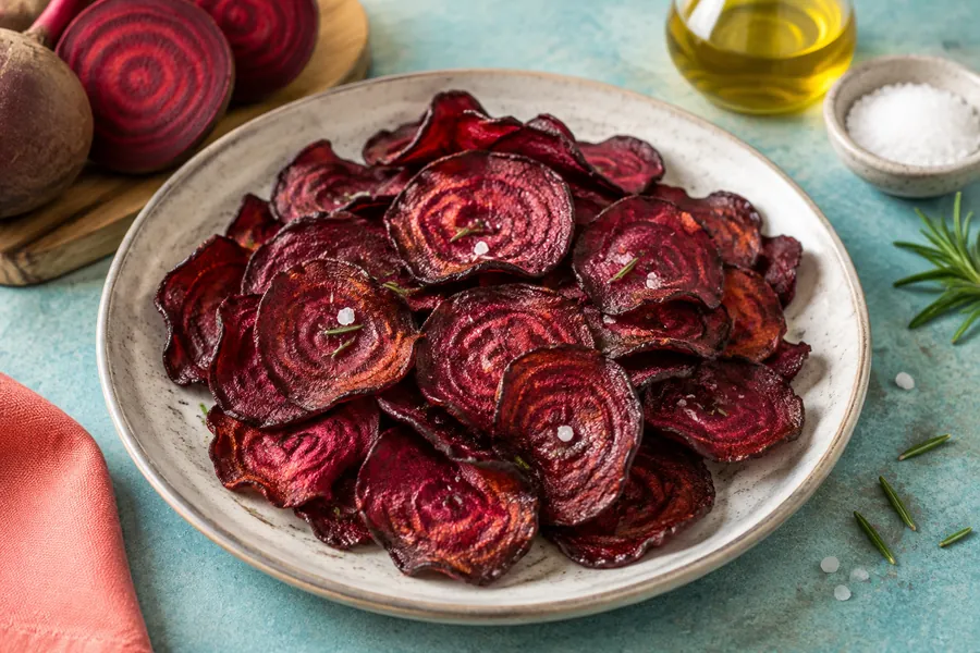 Chips de remolacha al horno