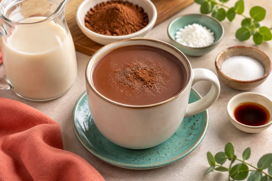 Chocolate caliente casero sin azúcar