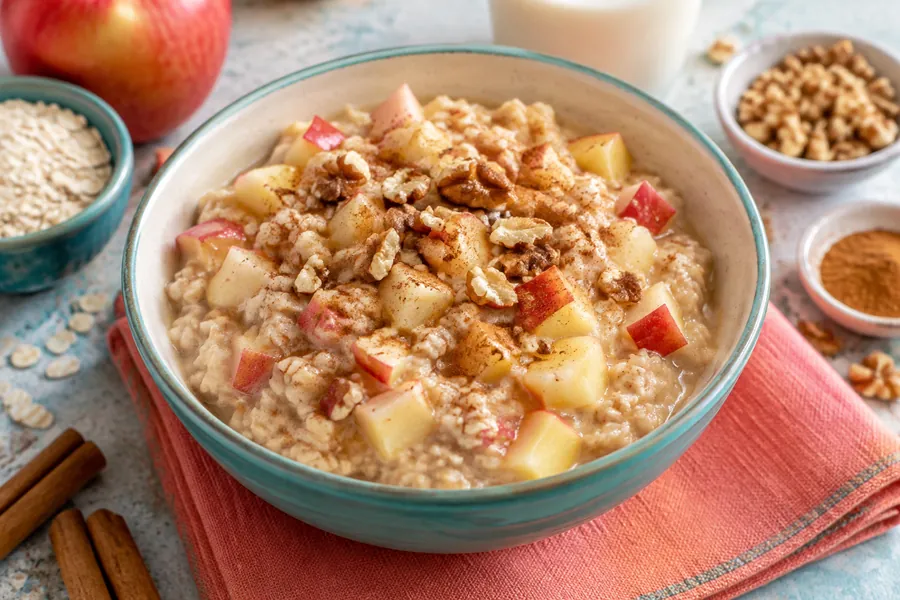 Compota de manzana y avena para el desayuno