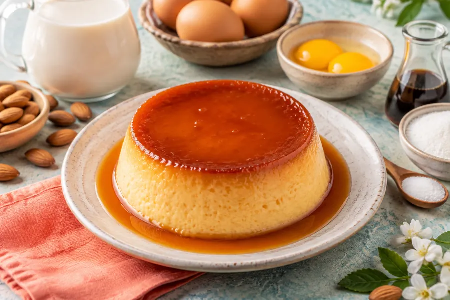 Flan casero sin lactosa
