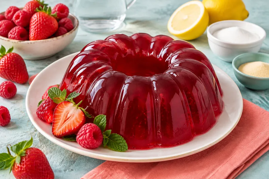Gelatina casera de frutos rojos (sin colorantes)