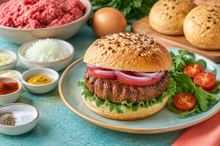 Hamburguesas caseras con pan sin gluten