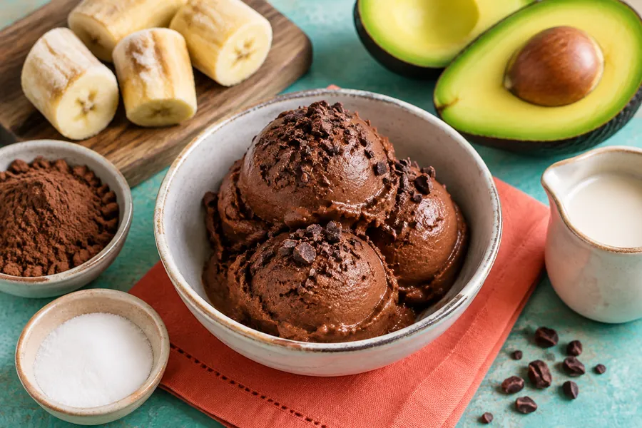 Helado casero de chocolatey palta (nice cream)