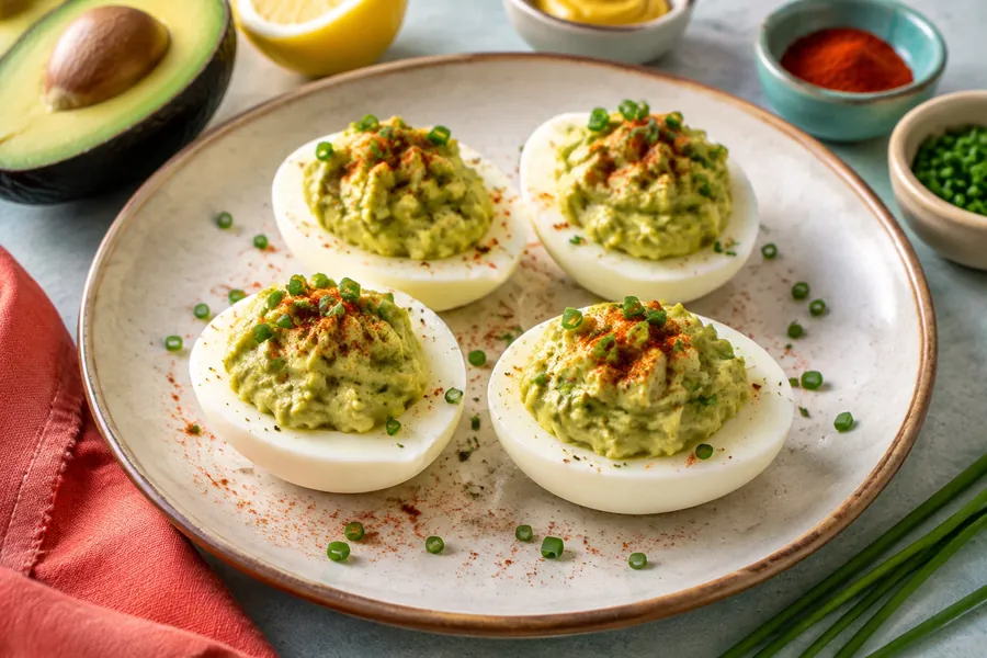 Huevos rellenos con palta