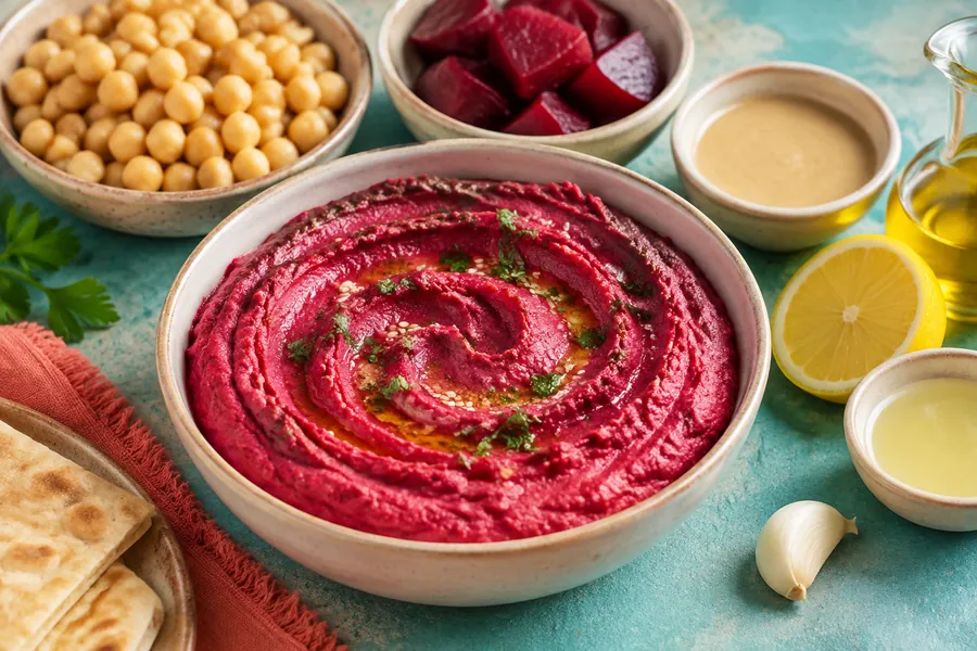 Hummus de remolacha