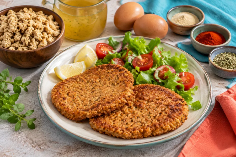 Milanesas de soja texturizada (opción vegetariana)