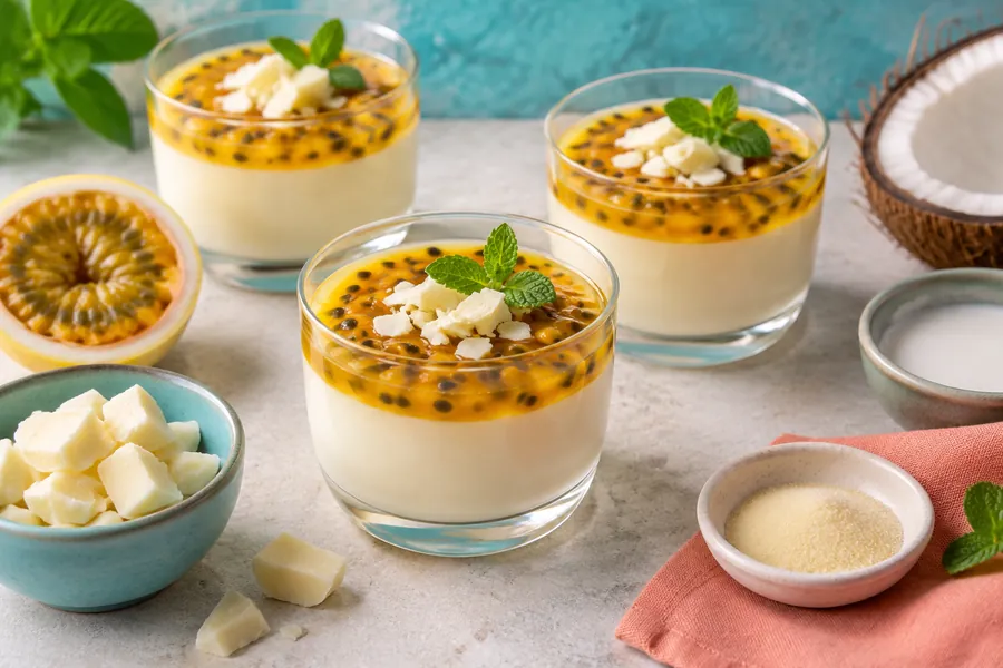 Mousse de maracuyá y chocolate blanco (versión libre)