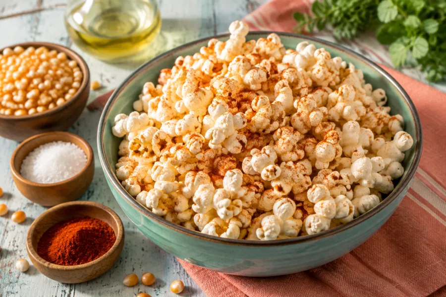 Palomitas de maíz caseras con especias