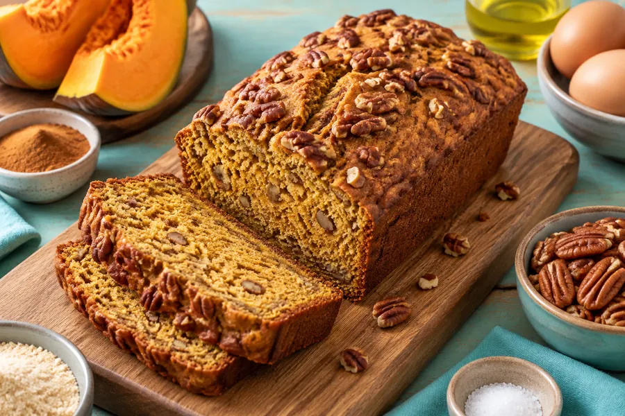 Pan de calabaza y nuez pecana