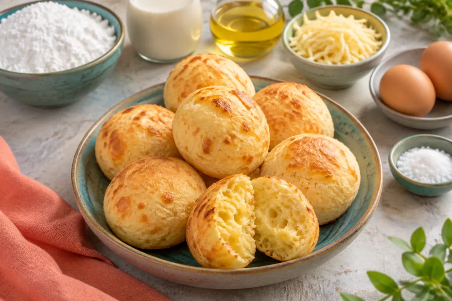 Panecillos de queso al estilo pão de queijo