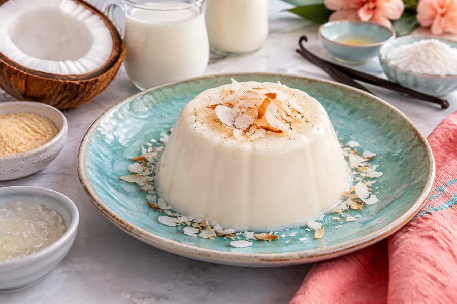 Panna cotta de coco y vainilla
