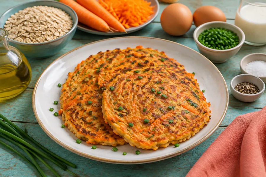 Panqueques de zanahoria y avena