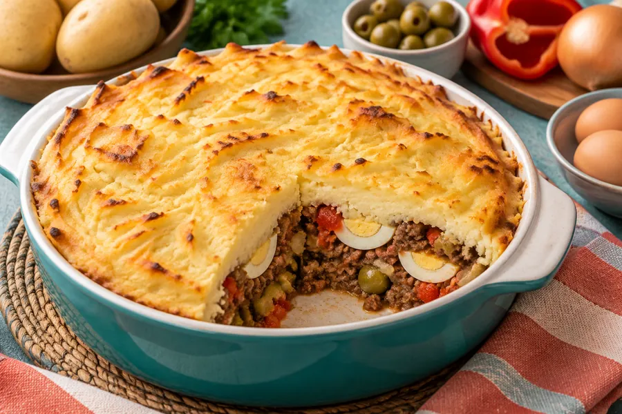 Pastel de papa y carne sin gluten