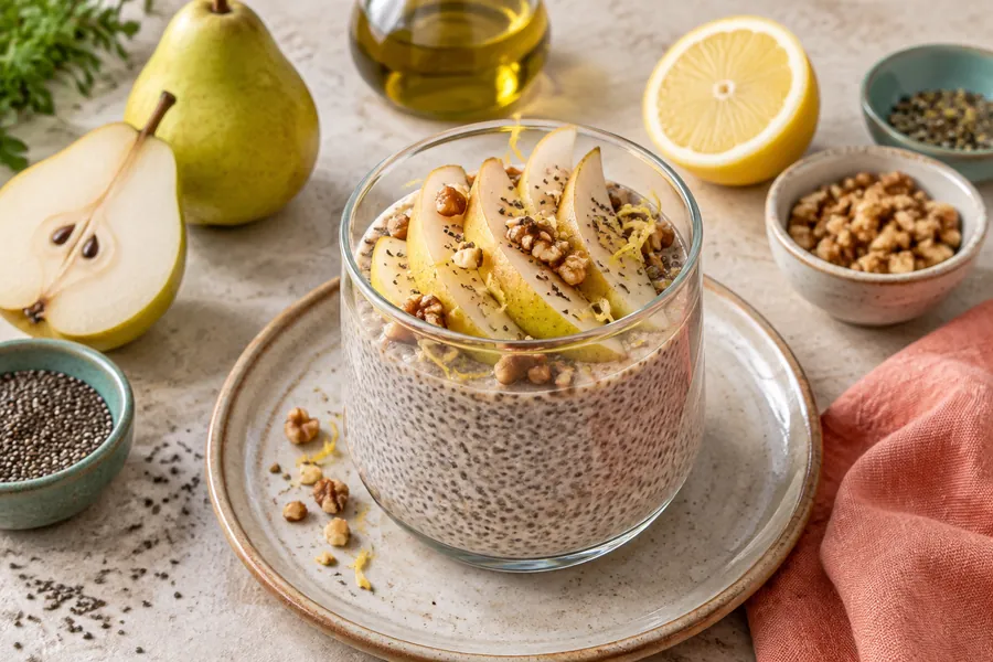 Pudding de chía con pera