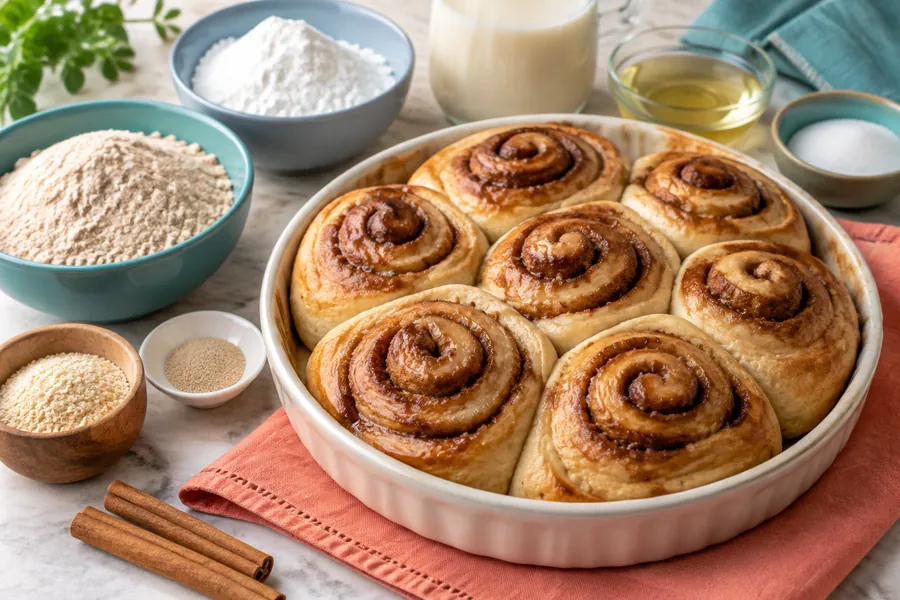 Rollos de canela sin gluten ni azúcar