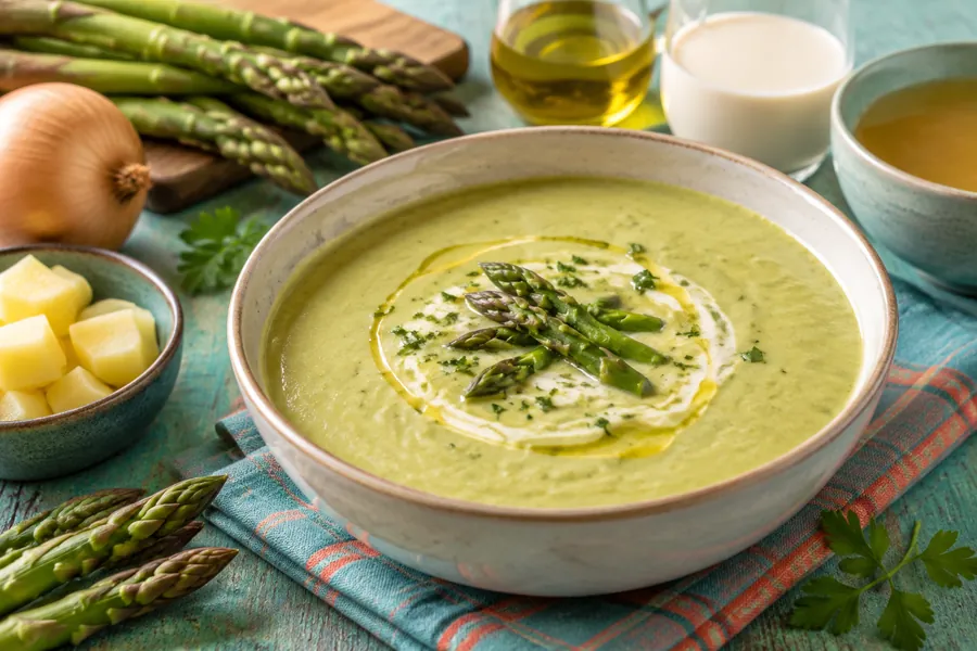 Sopa crema de espárragos