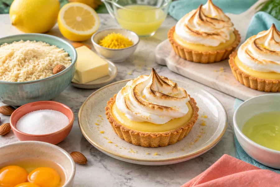 Tartaletas de lemon curd con merengue apto