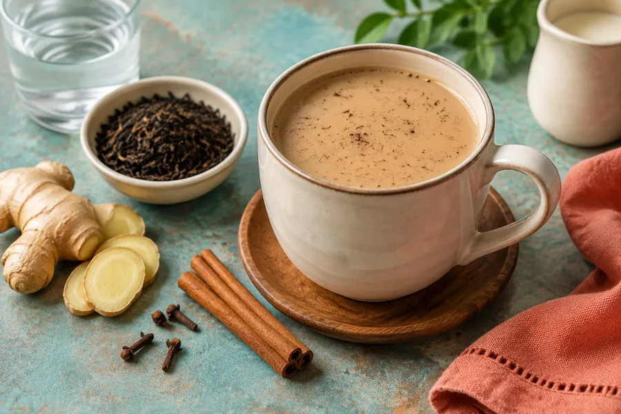 Té chai casero con leche de almendras