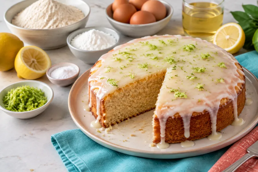 Torta de limón con glaseado cítrico