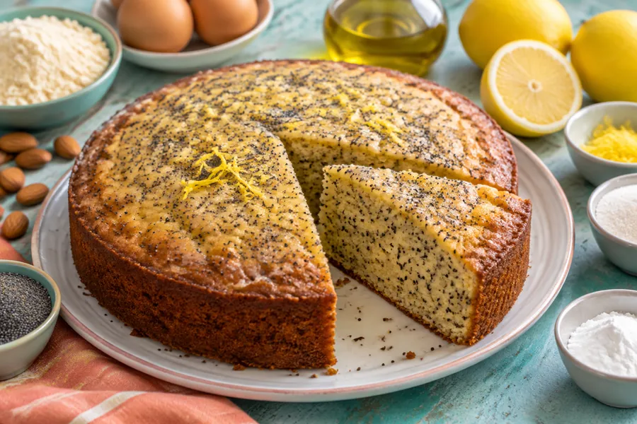 Torta de limón y semillas de amapola