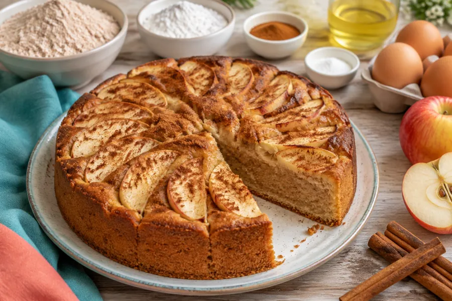 Torta de manzana  y canela