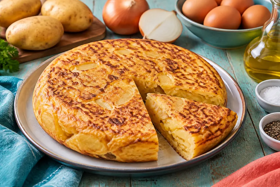 Tortilla española sin lactosa
