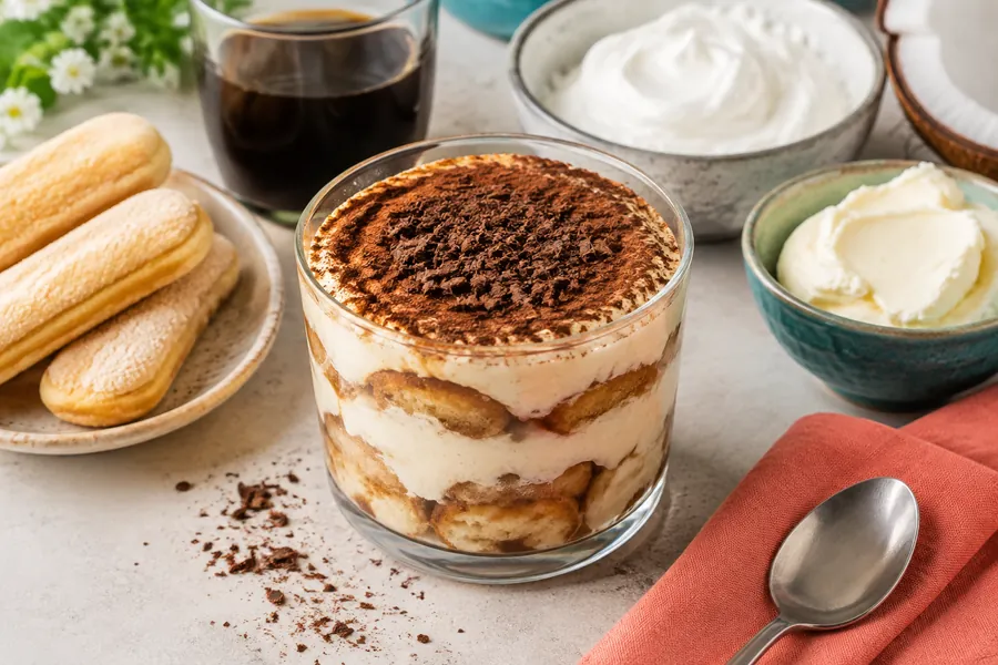 Vasitos de tiramisú libre