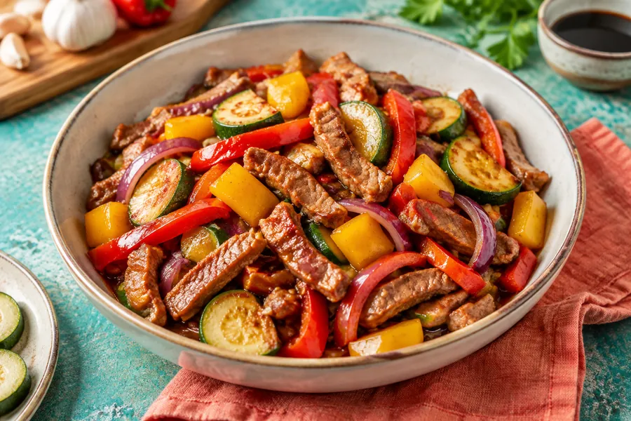🥩Wok de Cerdo con Morrón y Verduras