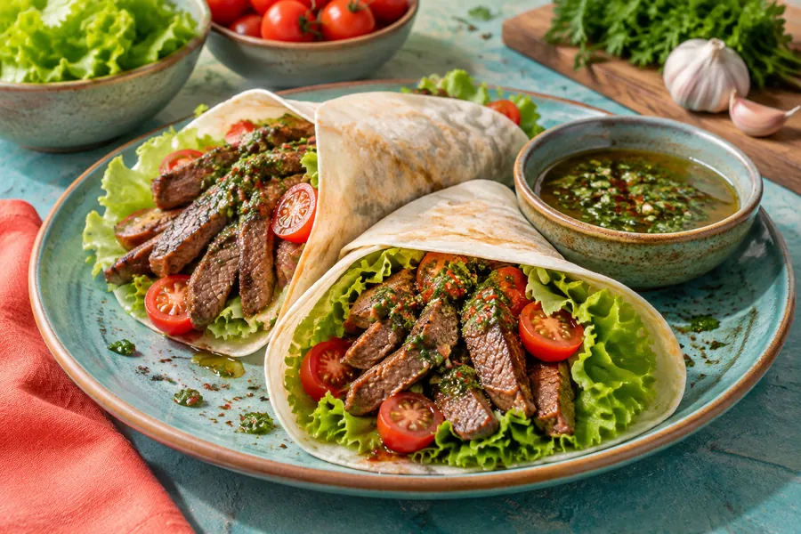 🥩Wrap de Carne con Chimichurri