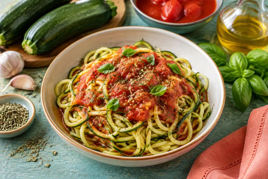 🍝Zoodles con Salsa de Tomate Express